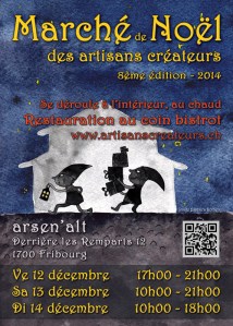 Flyer du Marché de Noël des Artisans Créateurs 2014