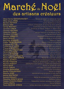 Flyer du Marché de Noël des Artisans Créateurs 2013