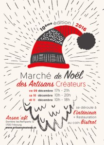 Flyer du Marché de Noël des Artisans Créateurs 2016